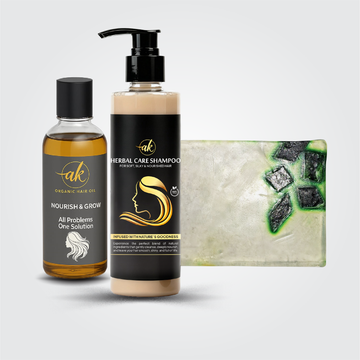 Ak Organic Oil Hair + Shampoo + Aelovera Soap